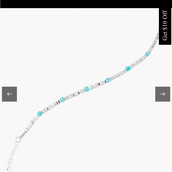 Silpada Delightful Moment Bracelet, Silver and Turquoise Beaded Bracelet - Picture 3 of 7